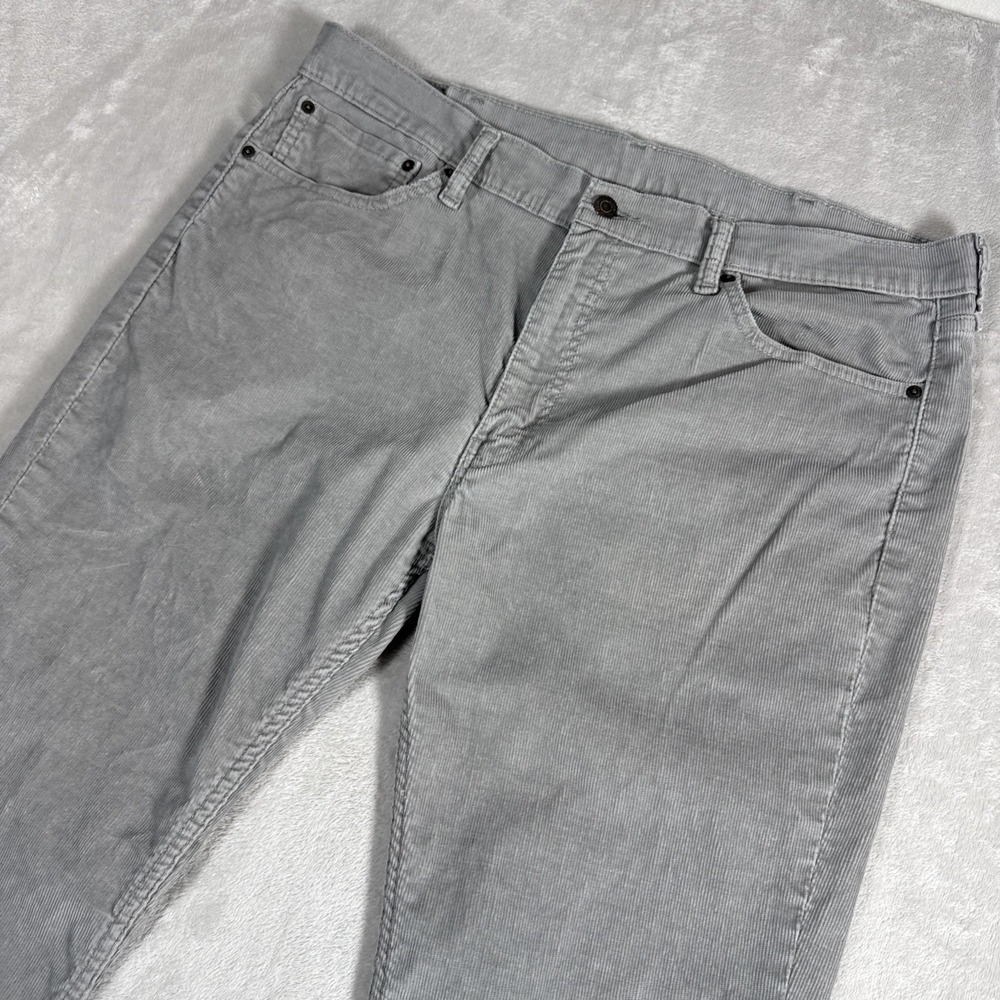 Levi's 511 Pants Corduroy Slim Light Gray Stretch Men's Size 38X32